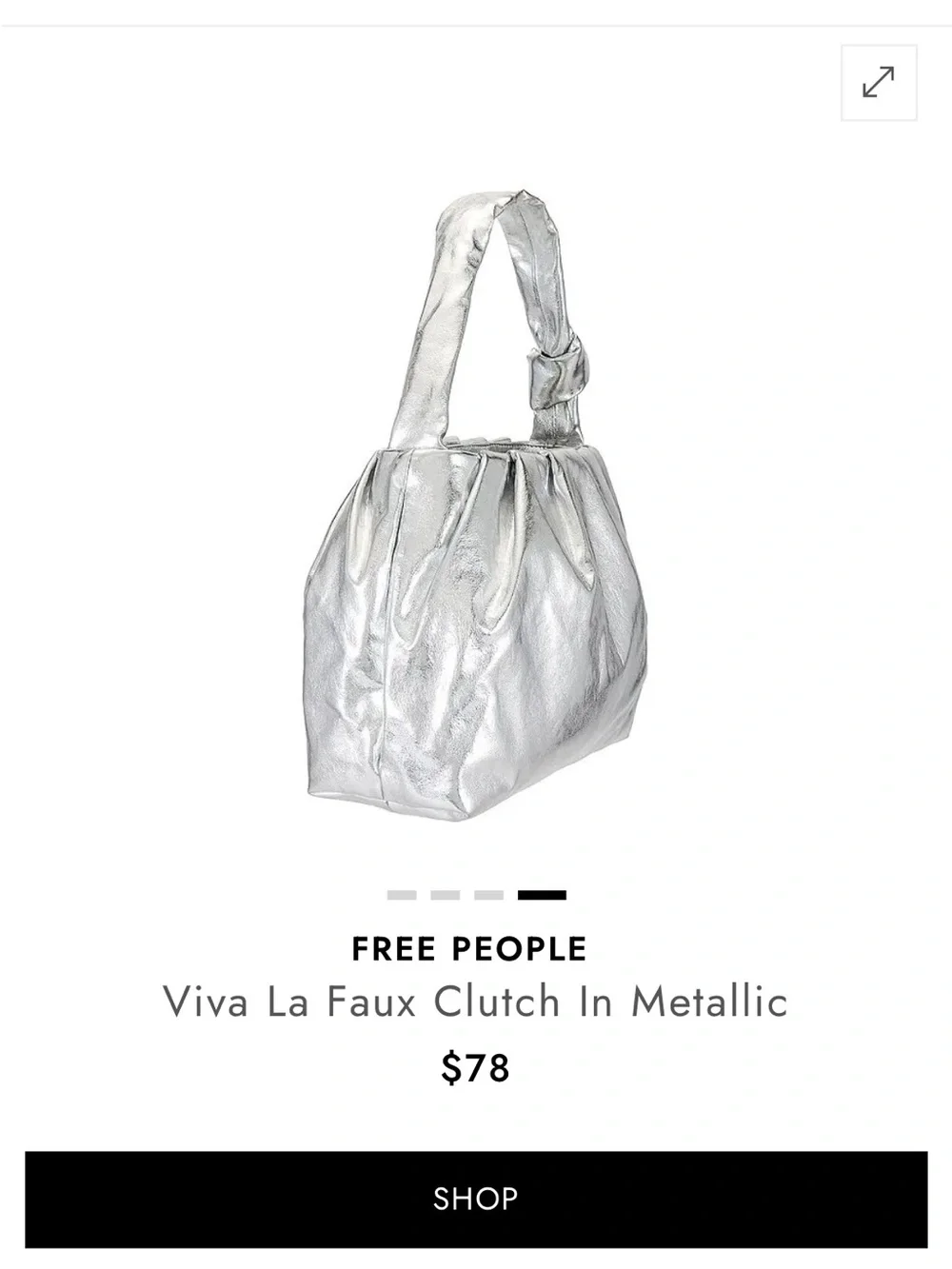 Free People metallic silver